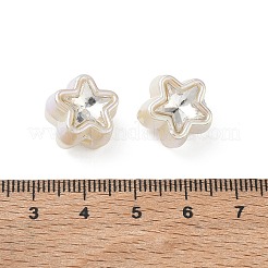 Cuentas acrílicas pintadas al horno y rhinestone&nbsp;RB-CBA19D7-03B