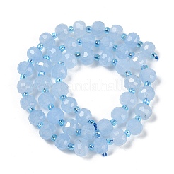 Природные окрашенные белого нефрита нитей бисера G-H057-A22-10