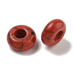 Окрашенные синтетические красные бирюзовые бусины G-Q173-03A-05