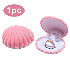 1 шт. бархатные шкатулки для хранения украшений в форме ракушки&nbsp;VBOX-YW0001-05A