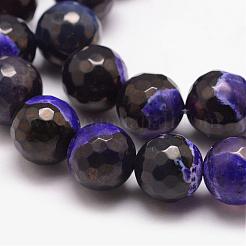 Бусы из натурального огненного агата с потрескиванием G-K166-06F-12mm-08