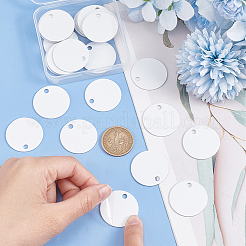 30 шт. пустые двухсторонние алюминиевые подвески с термопереносом&nbsp;DIY-BC0012-89B