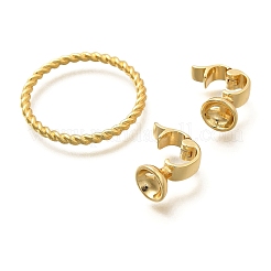 Плоская круглая стойка с покрытием из латуни с откидными застежками KK-S508-20G