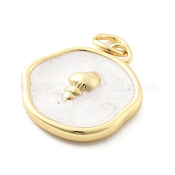 Подвески из латуни и эмали на тему океана KK-Q029-01H-G