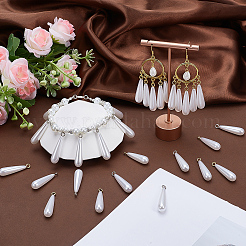 60 шт. 2-х цветные подвески из АБС-пластика с имитацией жемчуга&nbsp;FIND-PH0028-40