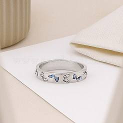 1 шт. кольца для пальцев из сплава со стразами&nbsp;RJEW-LP0003-60