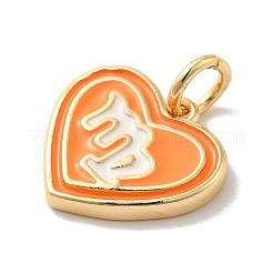 Настоящие позолоченные кулоны из латуни с эмалью 18k&nbsp;KK-M273-06H-G