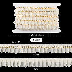 5 ярд плиссированных кружевных лент из органзы OCOR-PH0004-04