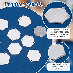 200 шт. зеркальный эффект акриловые пришивные стразы&nbsp;DIY-PH0021-95E