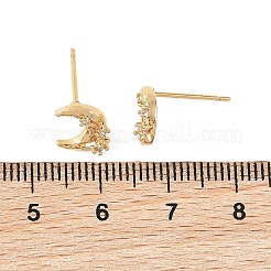 Pendientes de botón de latón con micro circonitas cúbicas de Shegrace&nbsp;XGRQ4N353-703G