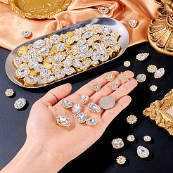 100 шт. пришивные стразы в форме капли/сердца/звезды&nbsp;GACR-TA0001-07A