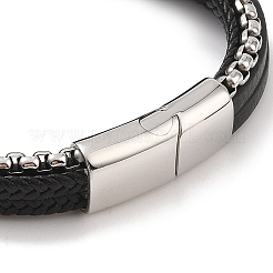 Geflochtene Mikrofaser-Leder-Mehrstrang-Armbänder&nbsp;BJEW-B096-31B