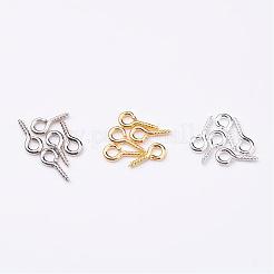1ボックスアイアンスクリューアイピンヒートンキャップ  片穴パーツ用  ミックスカラー  10x4x1ミリ＆8x4x1mm  穴：2mm  約700個/箱&nbsp;IFIN-JP0002-B