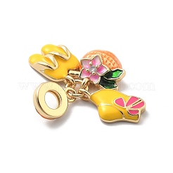 Покрытие стойки латунь кубический цирконий европейские подвески с подвесками KK-Q017-35G