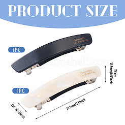 2 barrette à cheveux en acétate de cellulose et fer&nbsp;PHAR-TADJ0001-01A