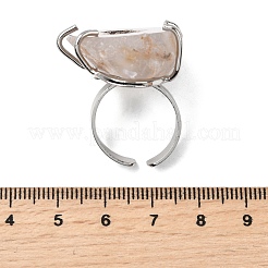 Открытые кольца-манжеты из натурального друзового агата RJEW-A084-02P