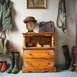 5 шт. 2 стиля резная деревянная накладка аппликация ремесло AJEW-DC0001-66