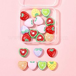 20шт 7 стиля непрозрачные акриловые бусины MACR-FS0002-22