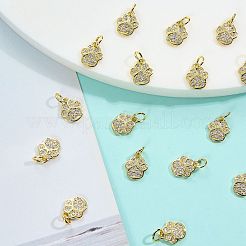 20 ciondoli in ottone con micro pavé di zirconi cubici&nbsp;ZIRC-SZ0005-27