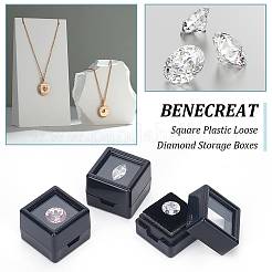 Кубические пластиковые коробки для хранения бриллиантов&nbsp;LS-CON-WH0095-49B