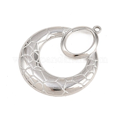 304ステンレスペンダント  ステンレス鋼色  ティアドロップチャーム  31x25.5x2.5mm  穴：1.6mm&nbsp;STAS-L313-05B-P