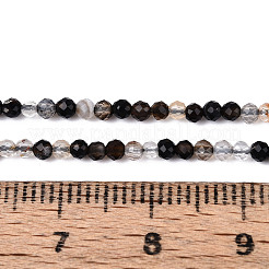 Натуральный черный агат бисер нитей G-T143-09