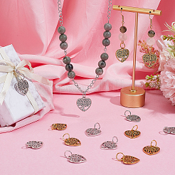 60 pièces 2 couleurs pendentifs en alliage de style tibétain&nbsp;FIND-PH0024-05