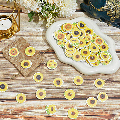 200шт деревянные пуговицы с принтом на 2 отверстия&nbsp;BUTT-SP0001-22