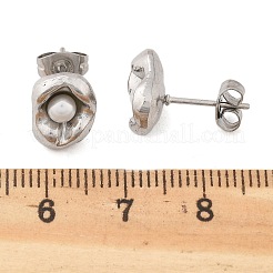 Orecchini a bottone in acciaio inossidabile 304&nbsp;EJEW-S246-06P