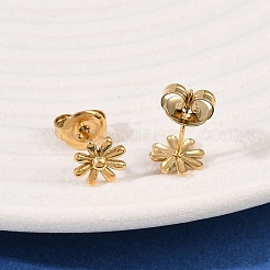 Серьги-гвоздики в форме цветка из нержавеющей стали 304 EJEW-I320-02G