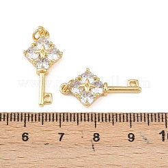 Подвески из латуни с прозрачными кубическими цирконами KK-F919-38A-G