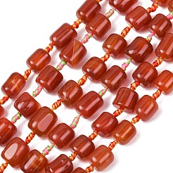 Натуральный красный агат бисер нитей&nbsp;G-F825-C01-01
