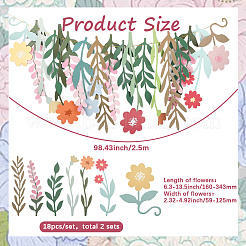 Бумажные цветочные подвесные баннеры DIY-WH20049-35