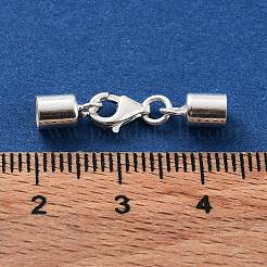 925スターリングシルバーカニカン  コードエンドとスタンプ925個付き  銀  25mm  内径：3.5mm&nbsp;STER-P055-03F-S