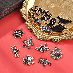 20шт 10 стиля хэллоуин подвески из сплава эмали&nbsp;ENAM-FP0002-91