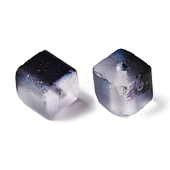 Матовые стеклянные бусины с золотистой блестящей пудрой DGLA-NH001-8mm-01M