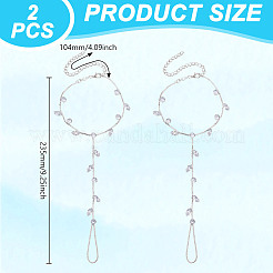 2 cavigliera con catene in lega&nbsp;AJEW-GA0007-85S