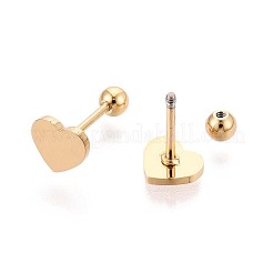 Серьги-гвоздики из нержавеющей стали 304 для женщин EJEW-N059-08G