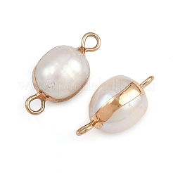 Круглые звенья из натурального жемчуга KK-D423-03G