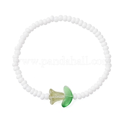 Стеклянные бусины эластичные браслеты для женщин&nbsp;BJEW-MZ00200-01