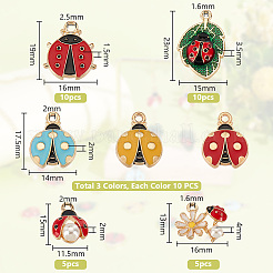 Подвески из сплава эмали 60шт 7 стиля&nbsp;ENAM-PH0002-75