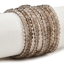 天然石スモーキークォーツビーズ連売り  ラウンド  3mm  穴：0.5mm  約125個/連&nbsp;G-N0195-02-3mm-01
