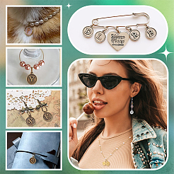 52 шт. 2-цветные подвески в виде букв a~z из сплава&nbsp;PALLOY-PH01857