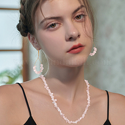 Естественно розового кварца чип шарик нити&nbsp;G-GA0001-46