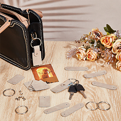 DIY-Sets zur Herstellung von Schlüsselanhängern aus Leder&nbsp;DIY-OC0013-50B