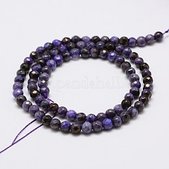 Граненые бусины из натурального огненного агата с треском&nbsp;X-G-F447-4mm-A11