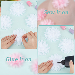 20 Stück Blumen-Polyester-Ornament-Zubehör&nbsp;DIY-GF0013-29C
