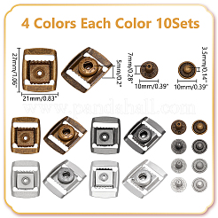 40 шт. 4-х цветные кнопки из нержавеющей стали&nbsp;FIND-WR0012-64