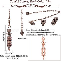 2шт 2-х цветные латунные маятники для биолокации KK-NB0002-80