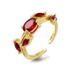 Messing Micro Pave Zirkonia Manschette offene Ringe&nbsp;CU-CBA108A-13G-05